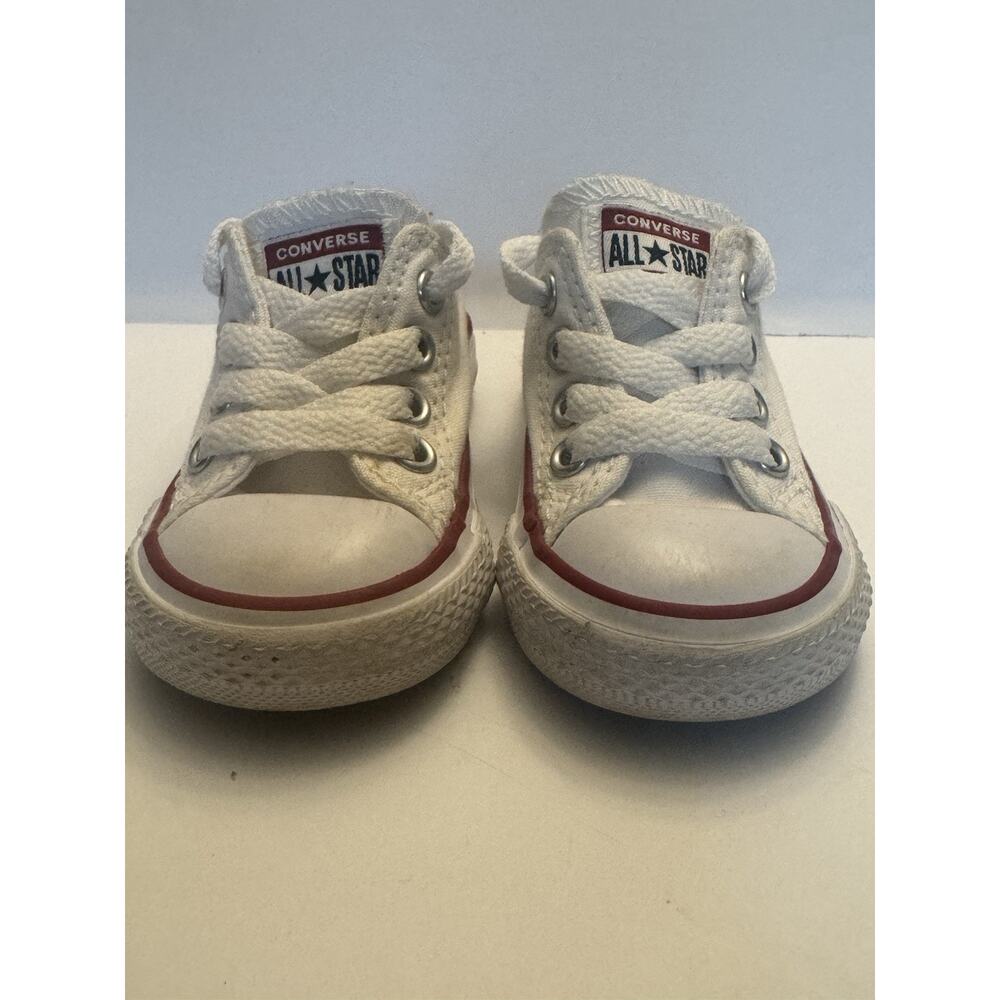 Converse All Star Toddler Size 3 White Low Top Canvas Sneakers Shoes